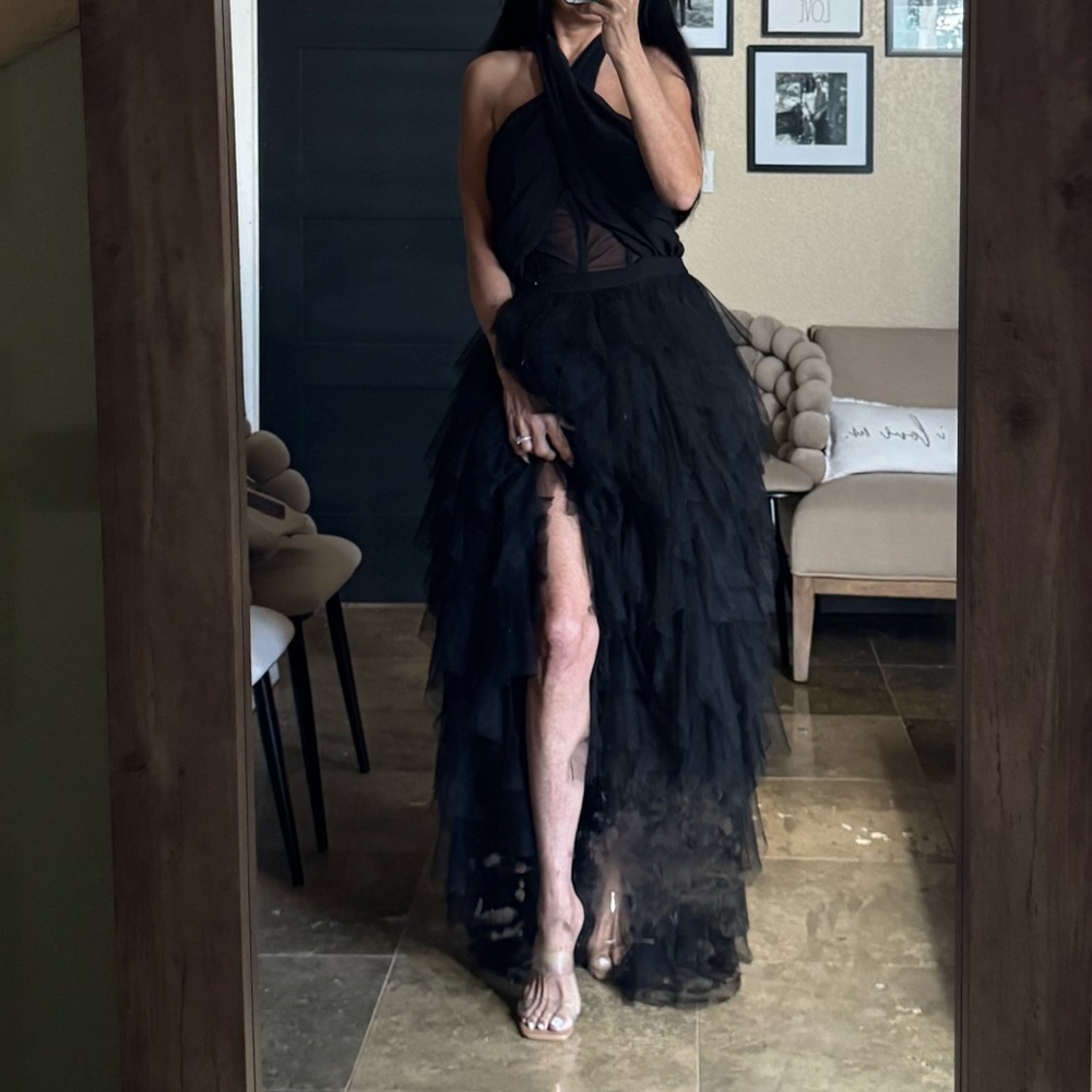 Fashion Nova Hold Me All Night Maxi Dress - Black Sz: S - Picture 8 of 16